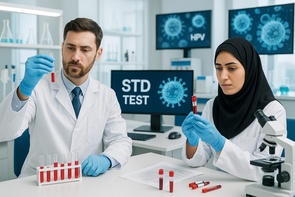 آزمایشگاه تشخیص بیماری مقاربتی STD با پزشک زن و مرد